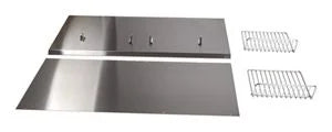 36" Range Hood Backguard Kit with Dual Position Shelf, Stainless Steel, fits JXW9036WP and JXU9136WP, Size: 20" H